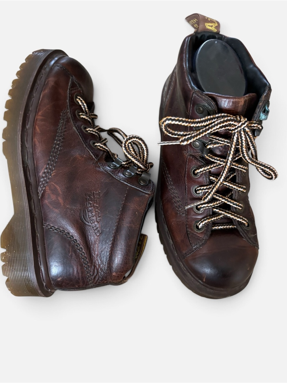 Vtg 90’s Doc Martens 8287 Brown Leather Hiker Monkey Boot Lug Sole Mens Size 7